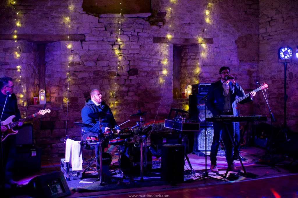 Tommy and The Fuse playing at Saxon barn wedding