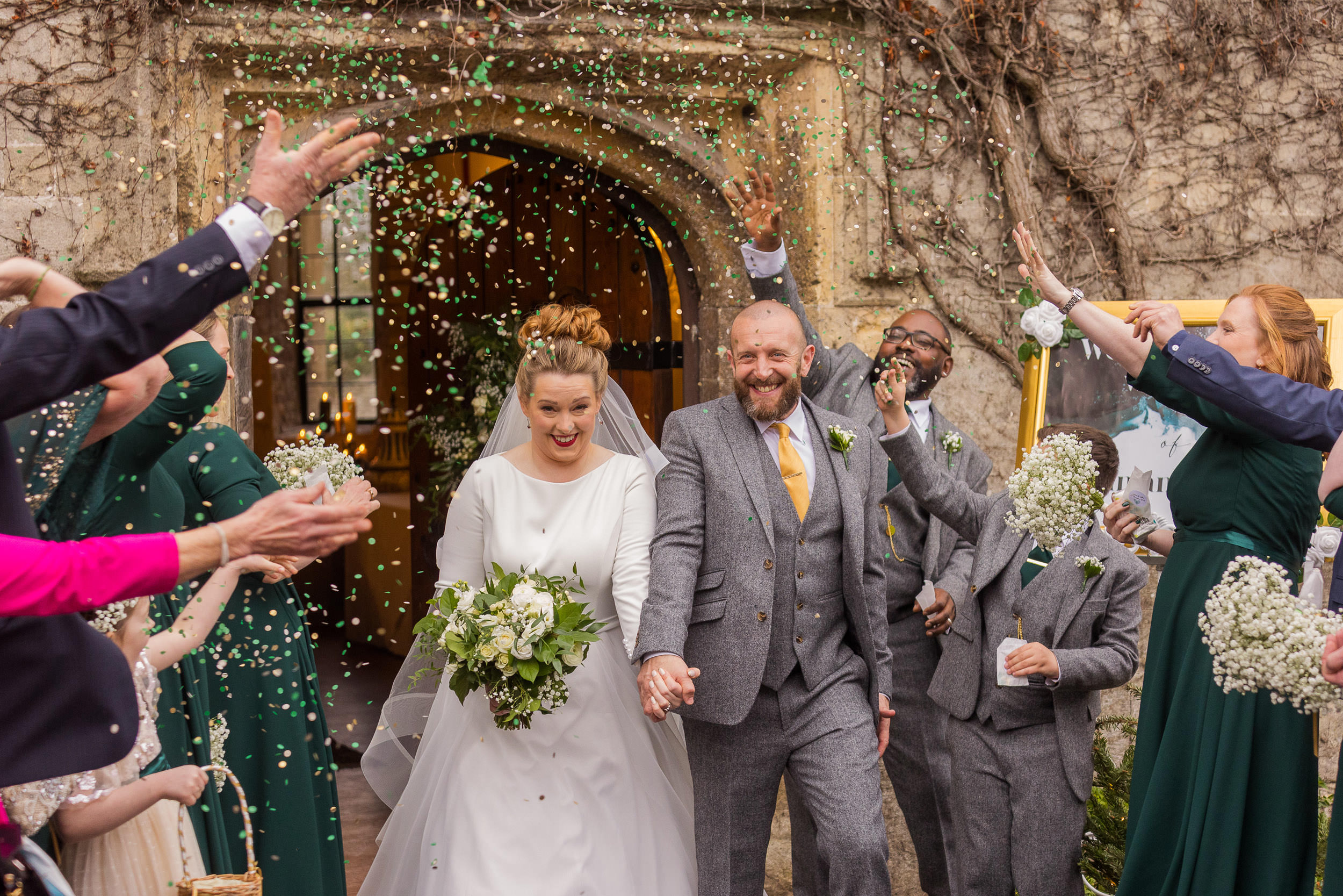 confetti shot at thornbury castle